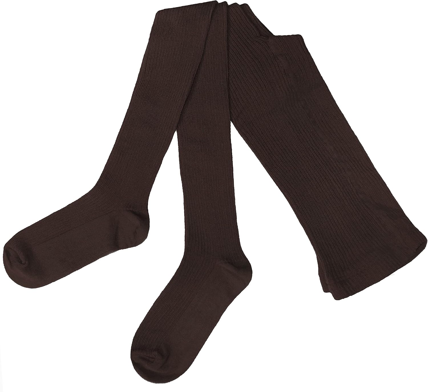 WERI SPEZIALS Damespanty van ecologisch katoen, warme en modieuze ribgebreide panty, 44-46