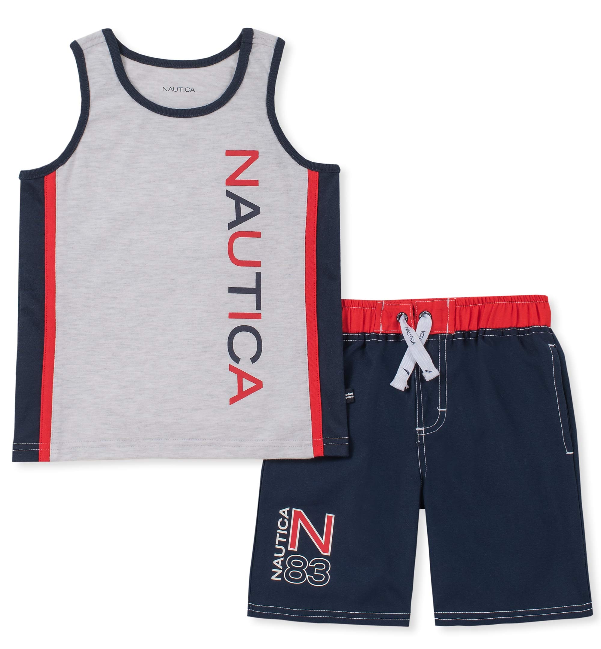 Nautica baby-boys 2 Pieces Tank Top With Swim Shorts Set