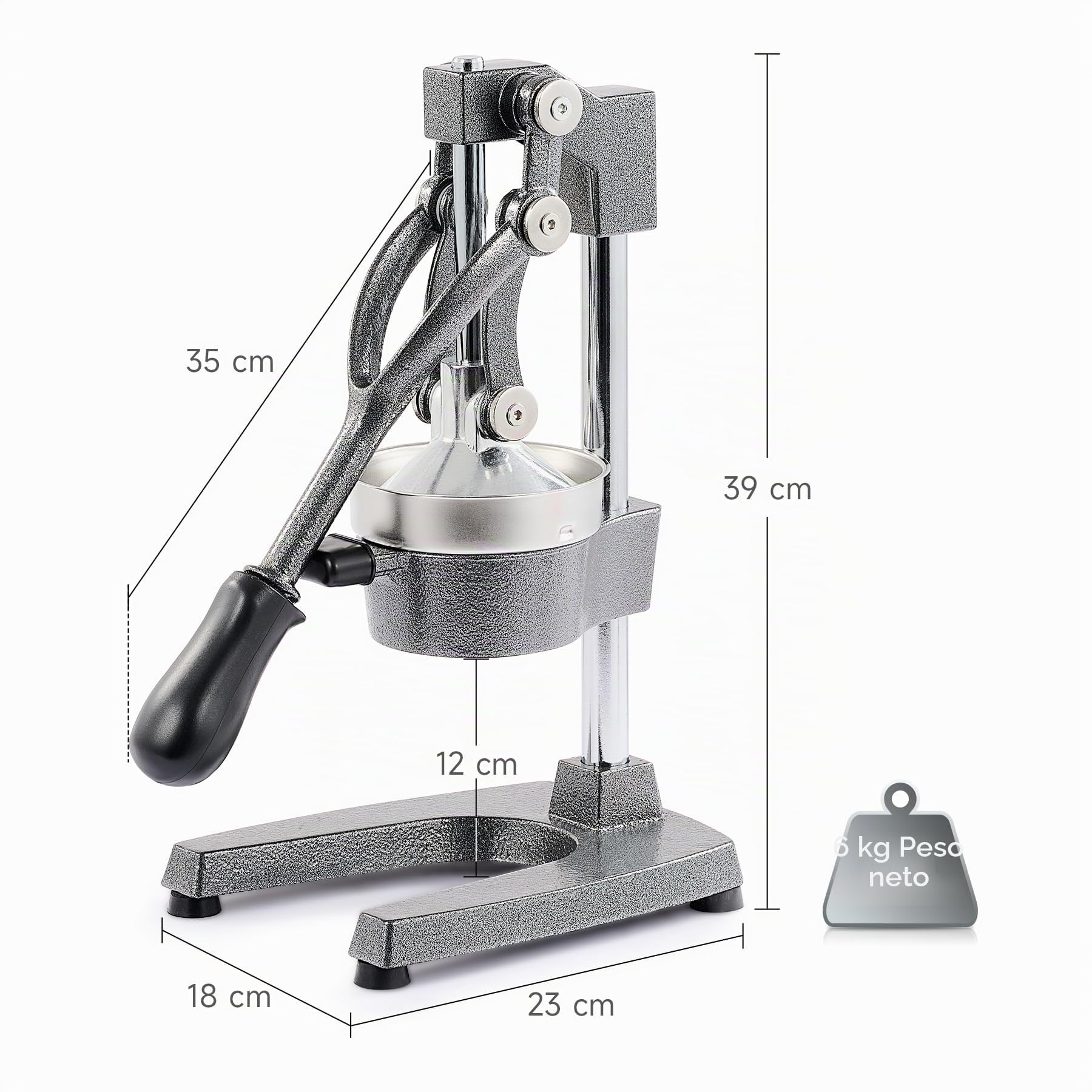 CO-Z Exprimidor Manual de Fruta de Acero Inoxidable para Naranja Limón Granada
