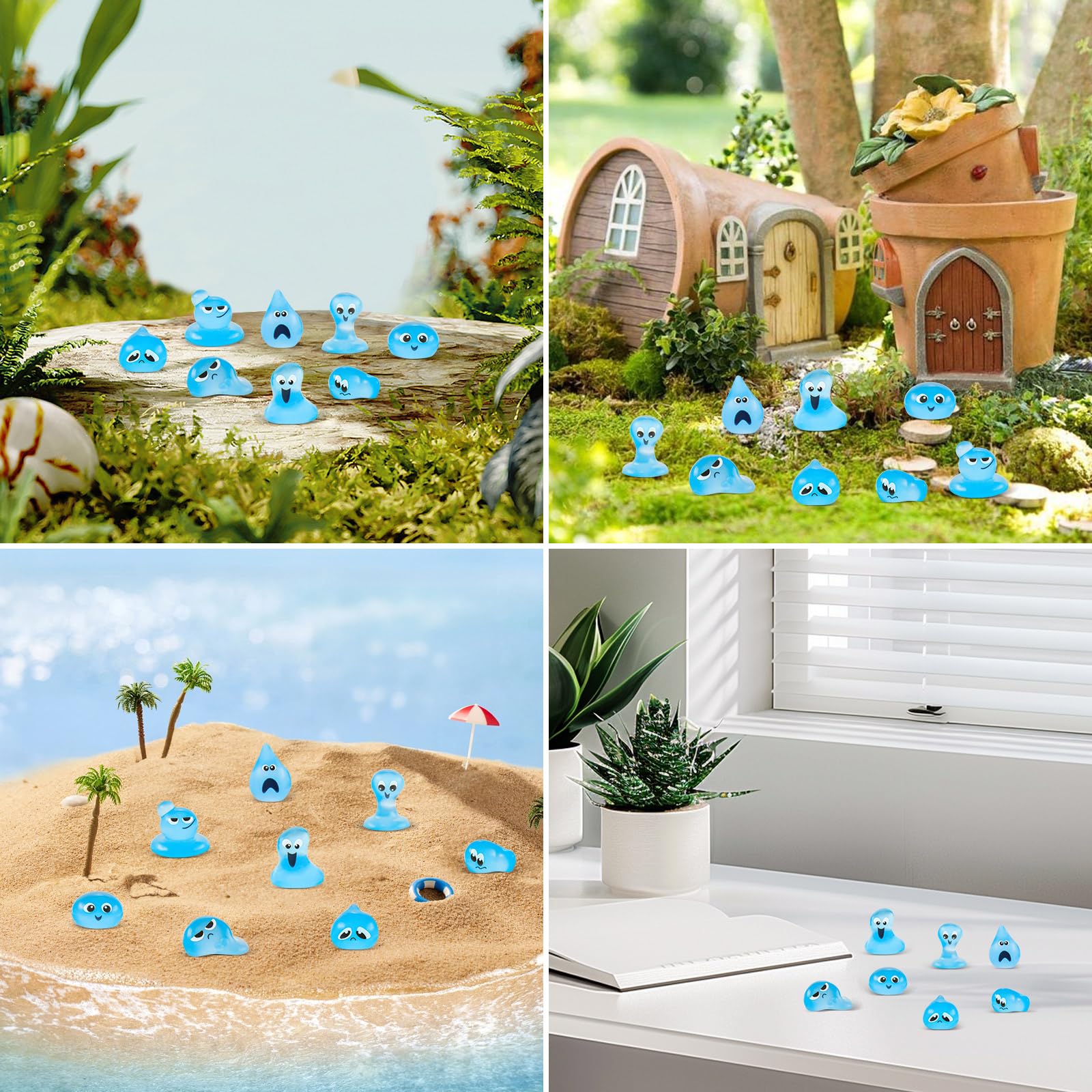 WOZADU 40 PCS Luminous Mini Resin Water Elves Figurines for Dollhouse Decoration Tiny Ghost Resin Miniature Things for Fairy Garden Micro Landscaping Decoration Cake Toppers Decor - Image 4