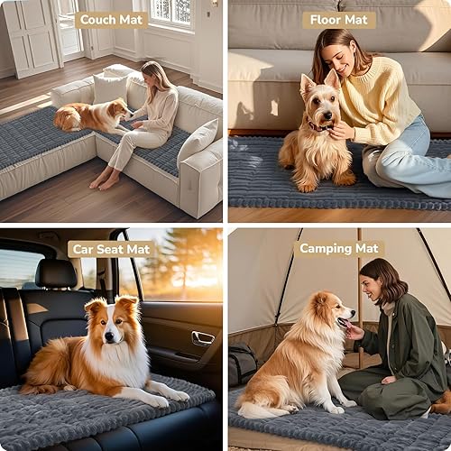 Miniatura 5 de Funda de sofá para perros, lavable, antideslizante, funda protectora duradera para sofá para perros, fundas de sofá mullidas para perros, aptas para