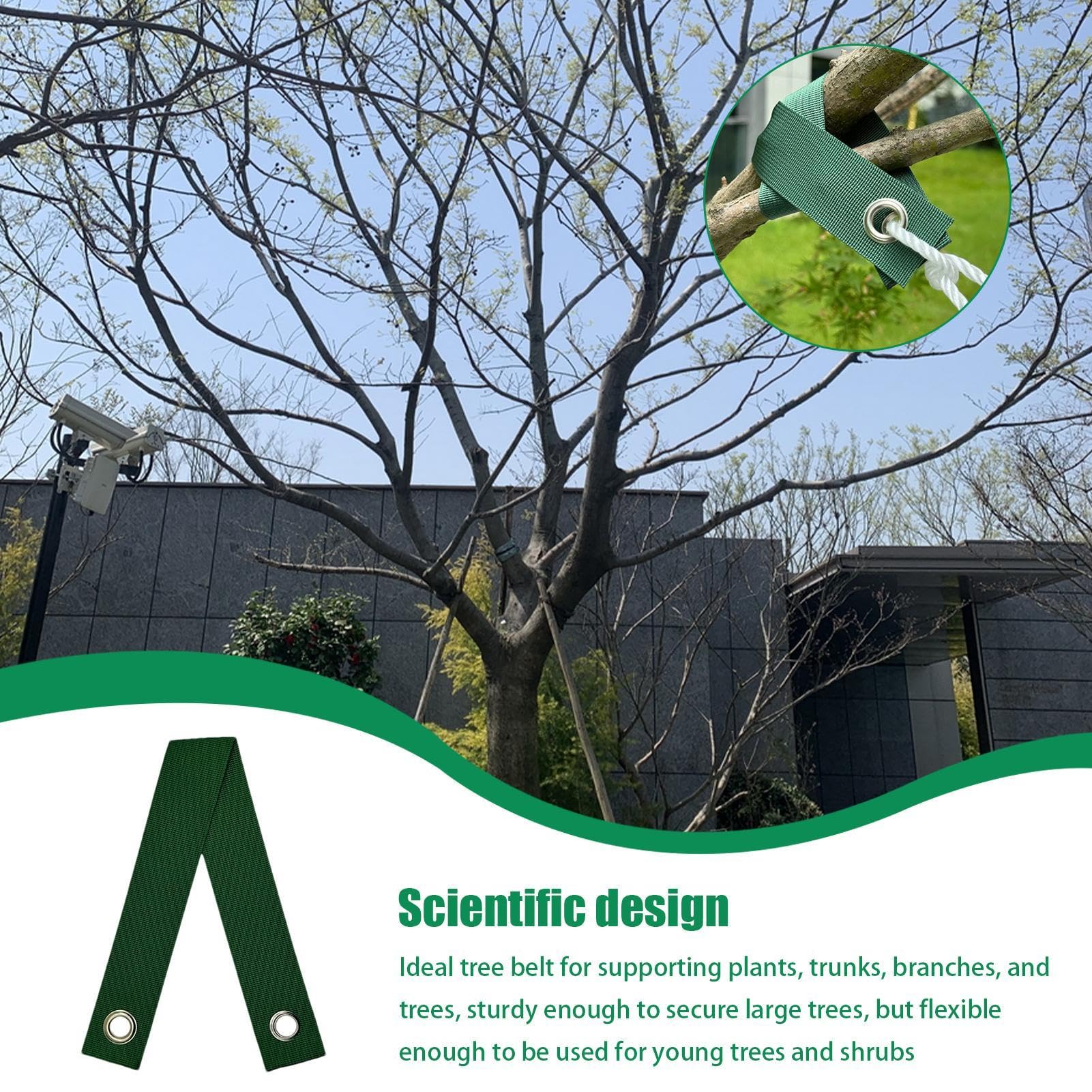 HOUSON Garten Baumbinder Set - 10 Stück Baumstützgurte Aus Nylon Für Junge Bäume