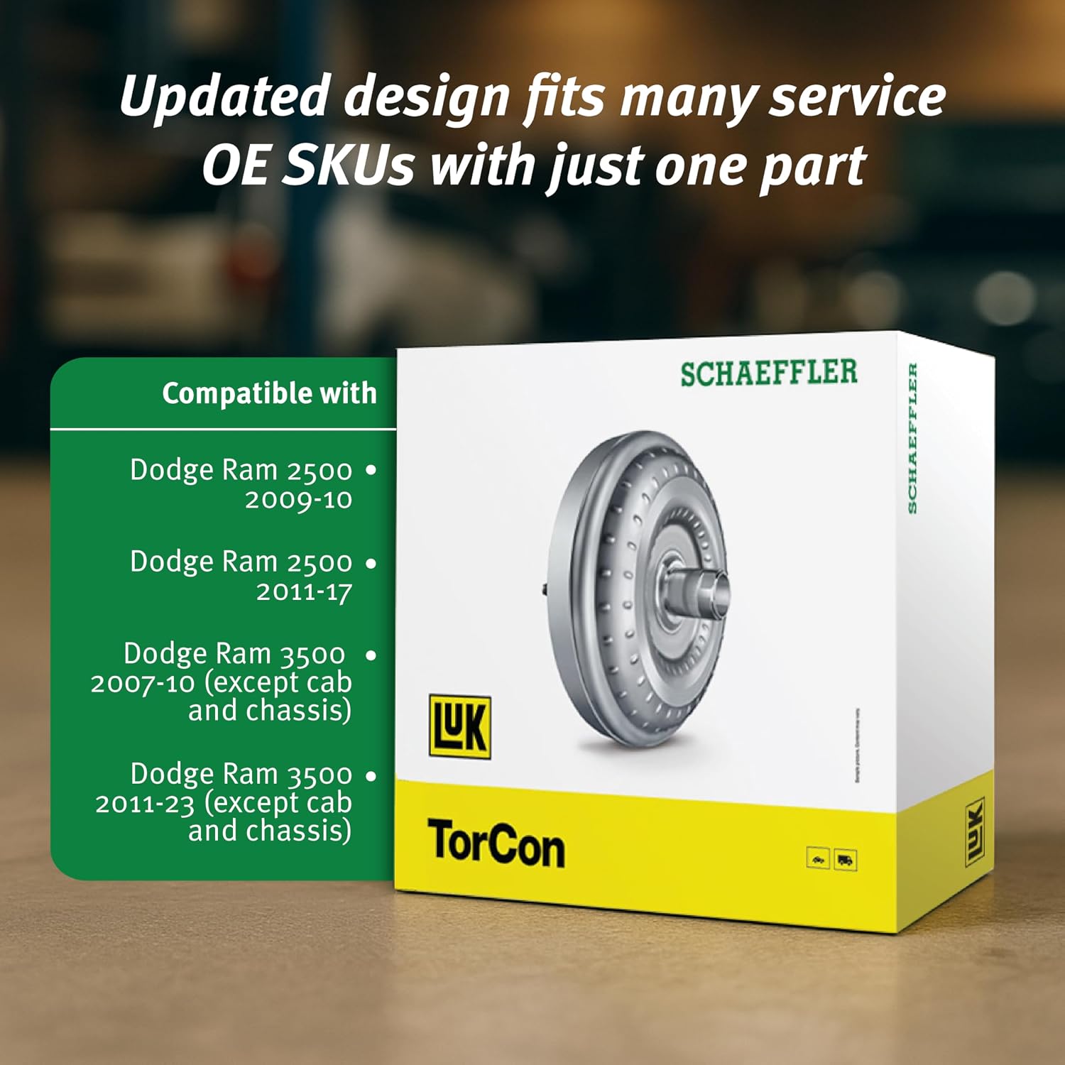 Schaeffler LuK Torque Converter TC0011, Compatible with Dodge Ram 2500 (2009–2010 & 2011–2017), Ram 3500 (2007–2010 & 2011–2023, Except Cab and Chassis), OE Replacement Part for 68RFE Transmission