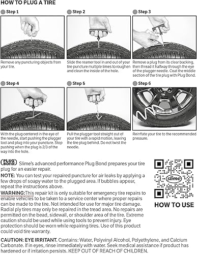 Miniatura 7 de Juego de eparche de llanta Slime 1034-a T-Handle