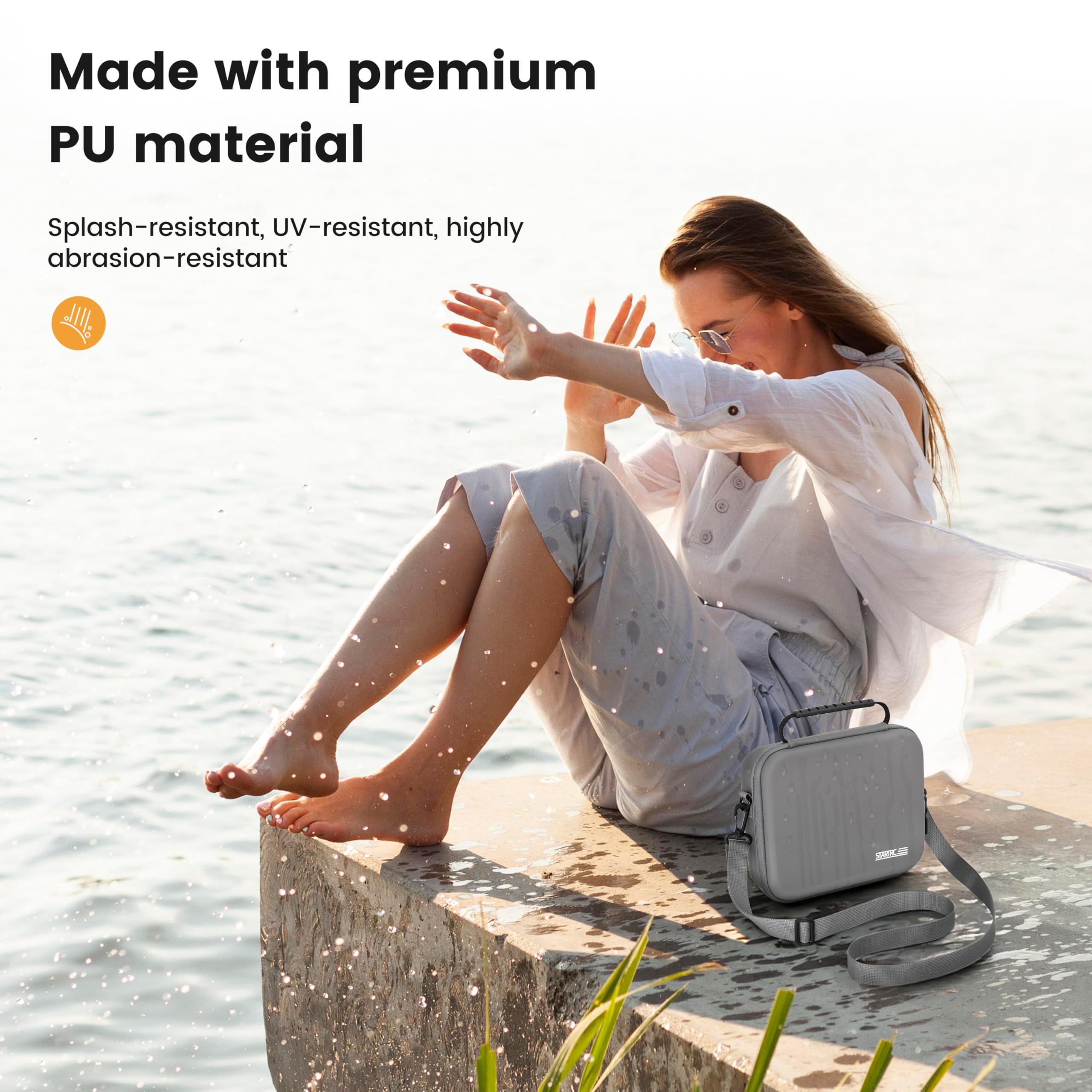 STARTRC Neo 2 Tasche, tragbare PU-Umhängetasche/Handtasche für DJI Neo 2 Drohne und Akku-Zubehör