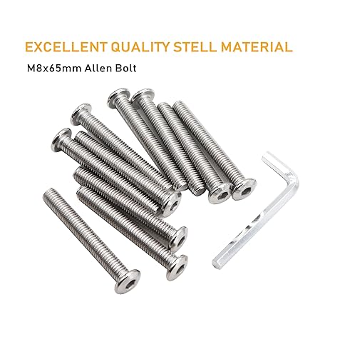 Miniatura 58 de binifiMux 10 unids M6 x 4.724 in Remache Avellanado Socket Cap Tornillos Tornillos Conexión 304 Acero Inoxidable