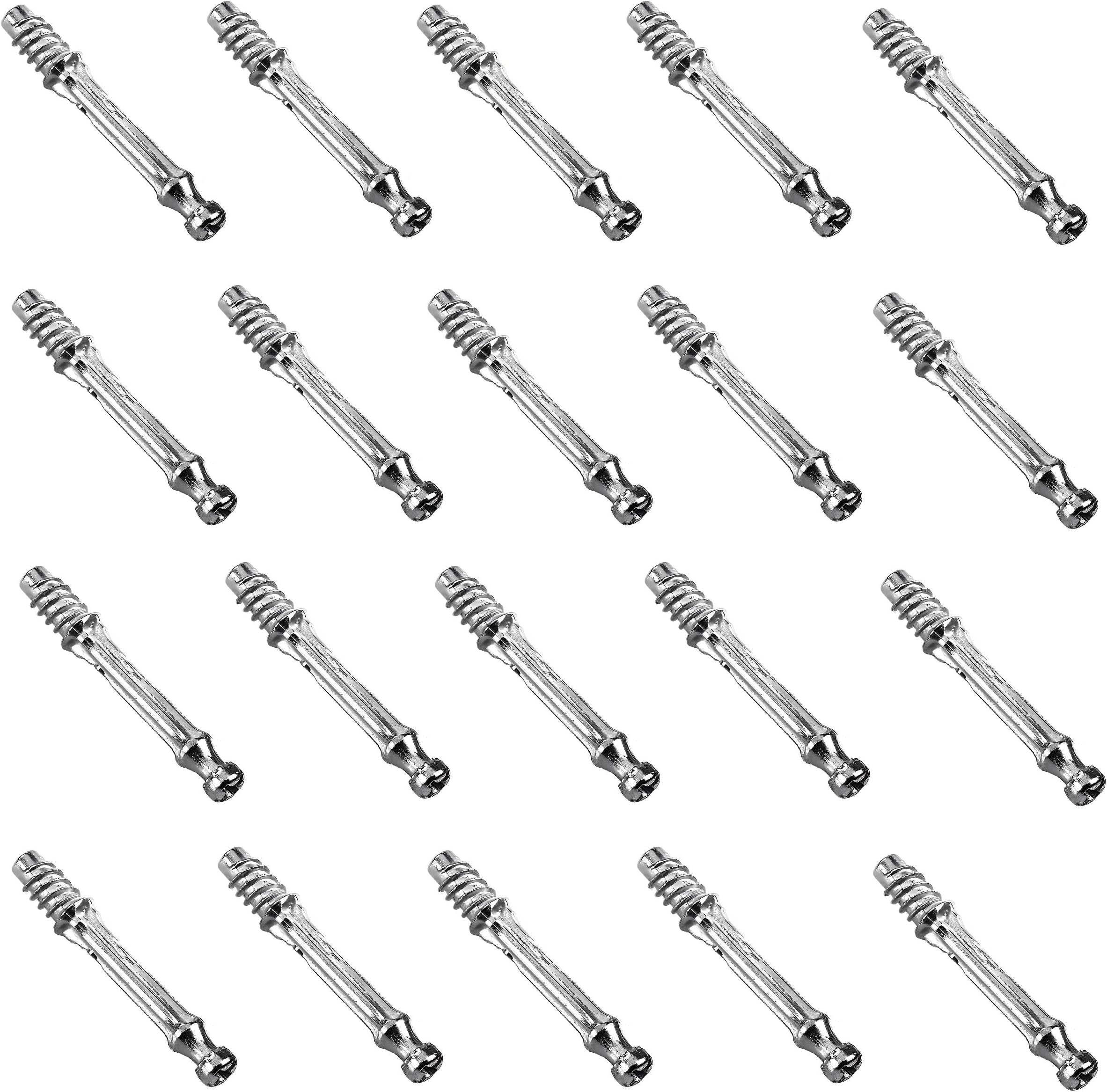 TERF® M6 X 45mm Cam Fixing Dowel Screw M6 (6mm) X 45mm Flat Pack Furniture Fixing Joint Connector Bolt for Wardrobe Drawer Closet Bed Cabinet Cupboard Professional Carpenters Use - Pack of 20