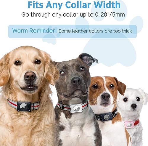 Miniatura 4 de Soporte para collar de perro Airtag ultra duradero, funda protectora personalizada para collar de mascotas, IPX7 impermeable Air Tag Tracker se