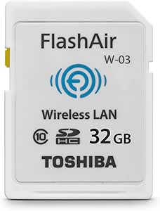 Toshiba 32GB FlashAir III Wireless SD Memory Card, White,(PFW032U-1CCW)