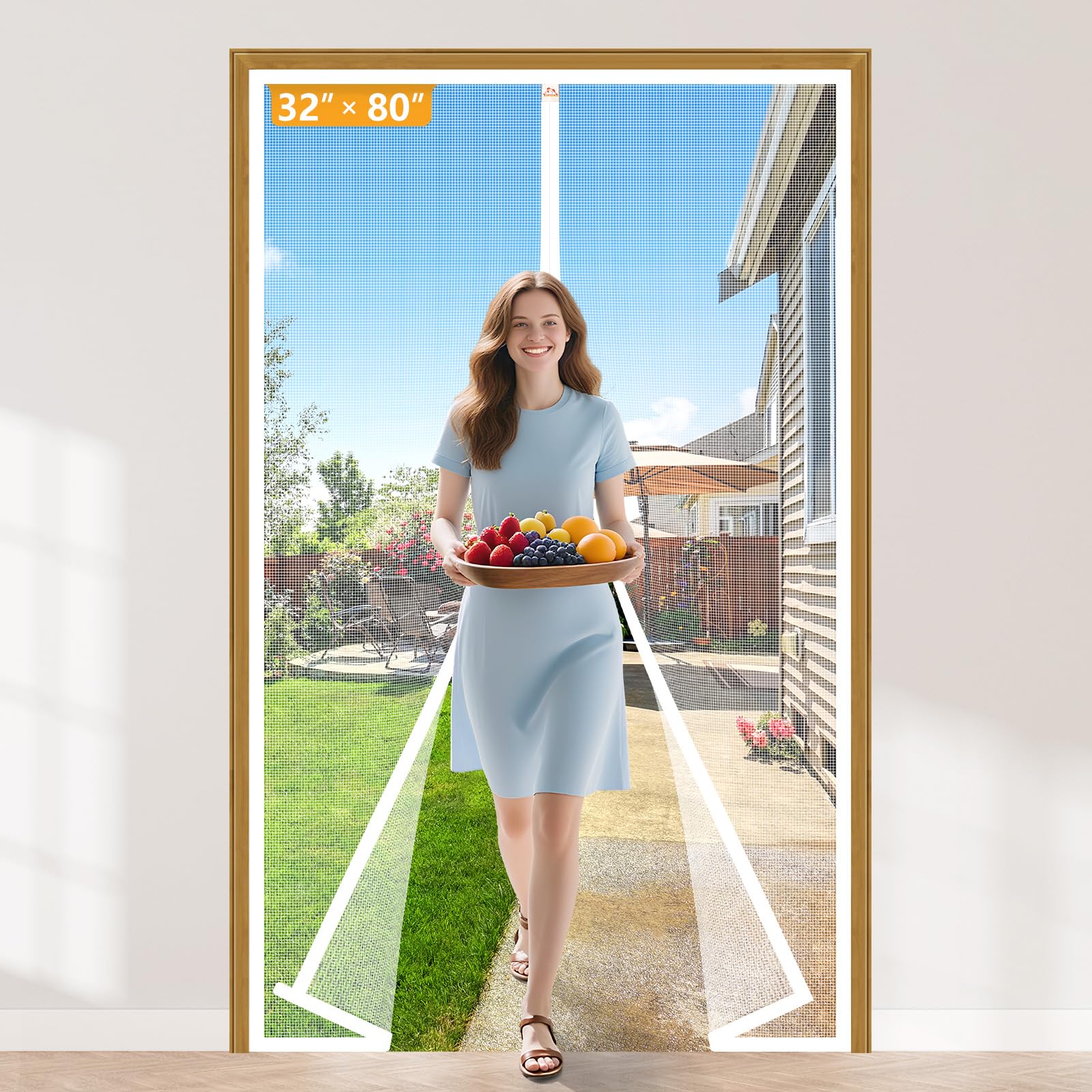Snapklik.com : Yotache Magnetic Screen Door For 32x80 Doors, Screen