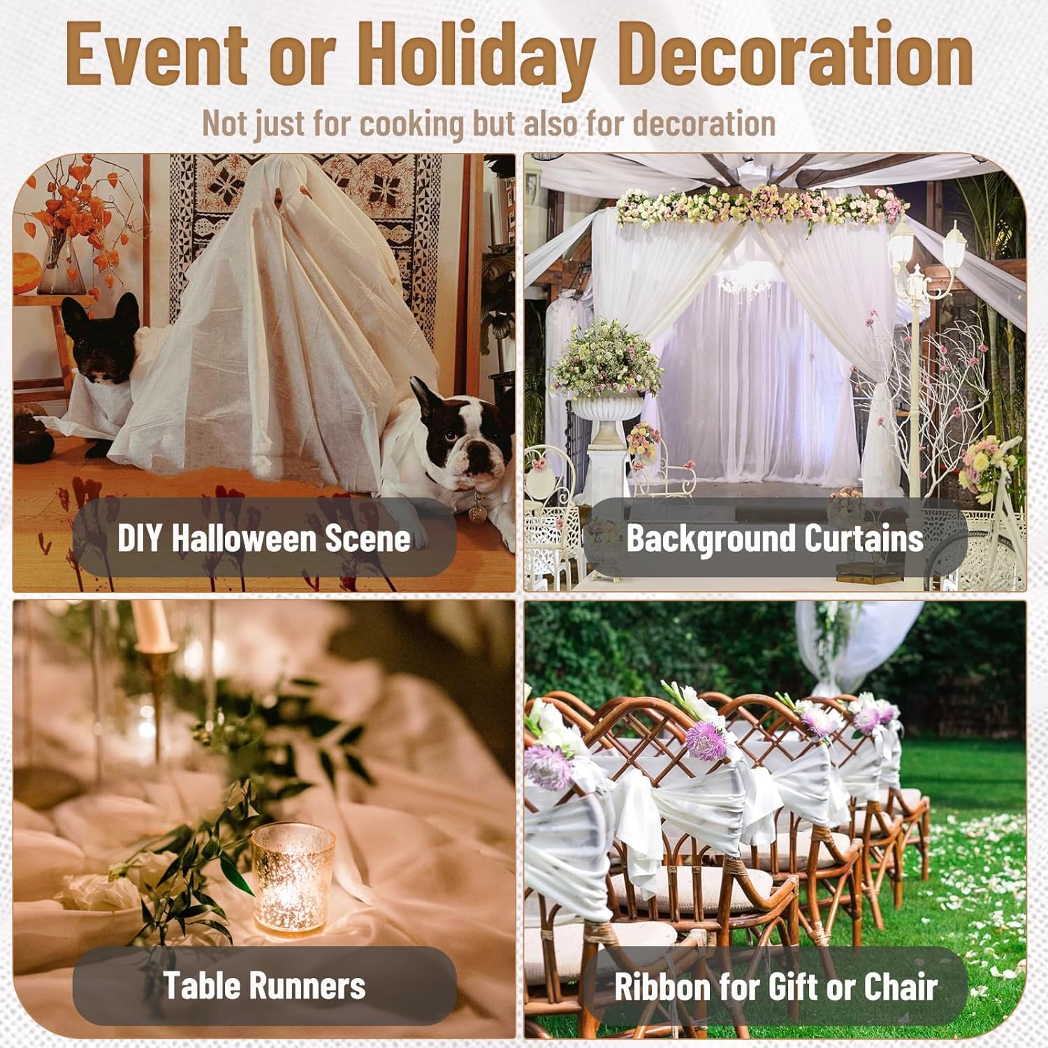 1 Roll Grade 10 Cheese Cloths for Straining, 70 Yard Reusable Cheese Cloths for Cooking, 100% Unbleached Cotton Fabric Table Runner for for Cooking, Wedding Decor, Straining