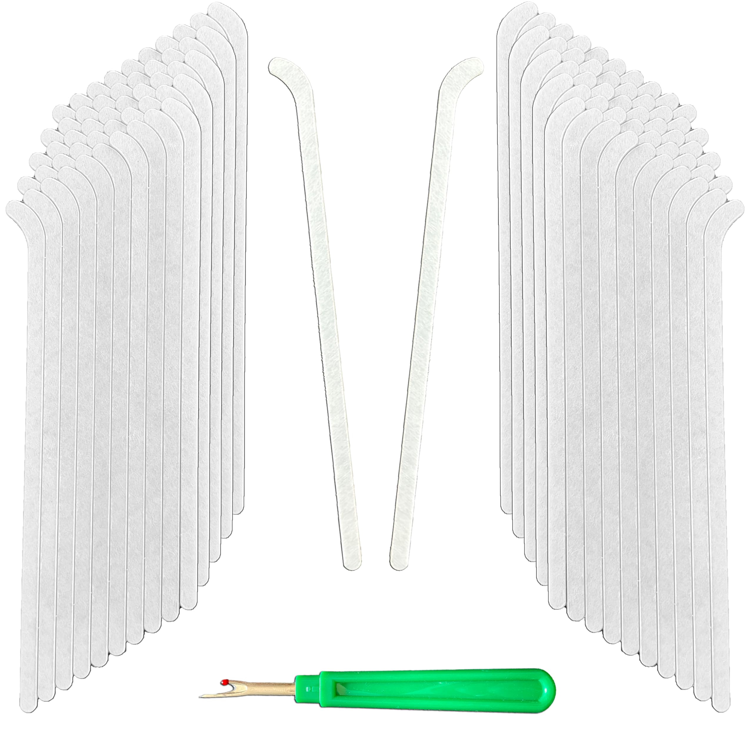 Million Dollar Collar Men's Off-White 50 Sets Of Collar Placket Stays, Diy Insert For Polo/Golf Shirt Placket Stay, One Size Fits All 5-Minute Install, Wash/Dry Safe, For & Wo Polo Shirts