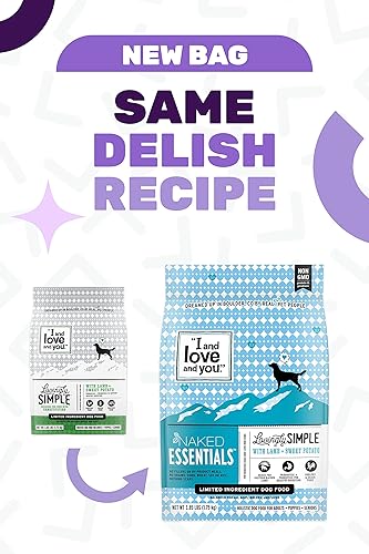 Miniatura 2 de "I and love and you" - Kibble, cordero y batata holística, con ingredientes limitados y amorosamente simple, 3.85 libras (F05031)