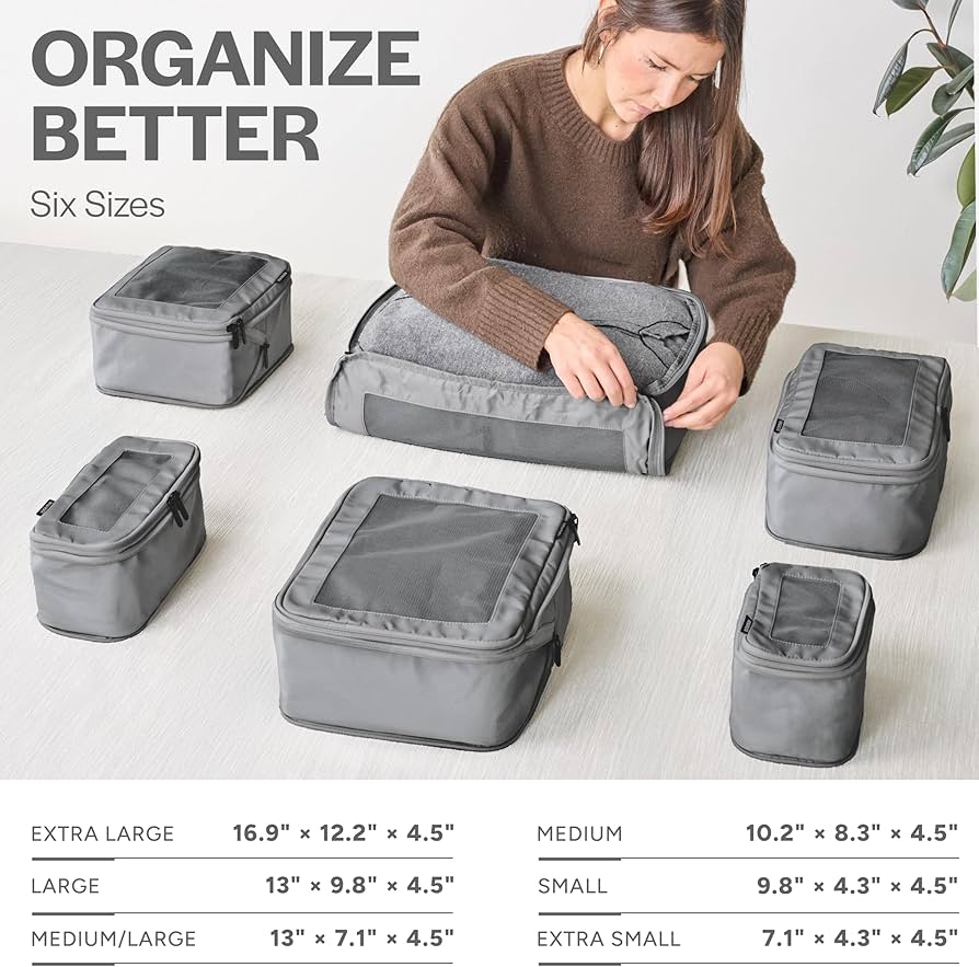 Amazon.com: Aerotrunk Compression Packing Cubes for Travel
