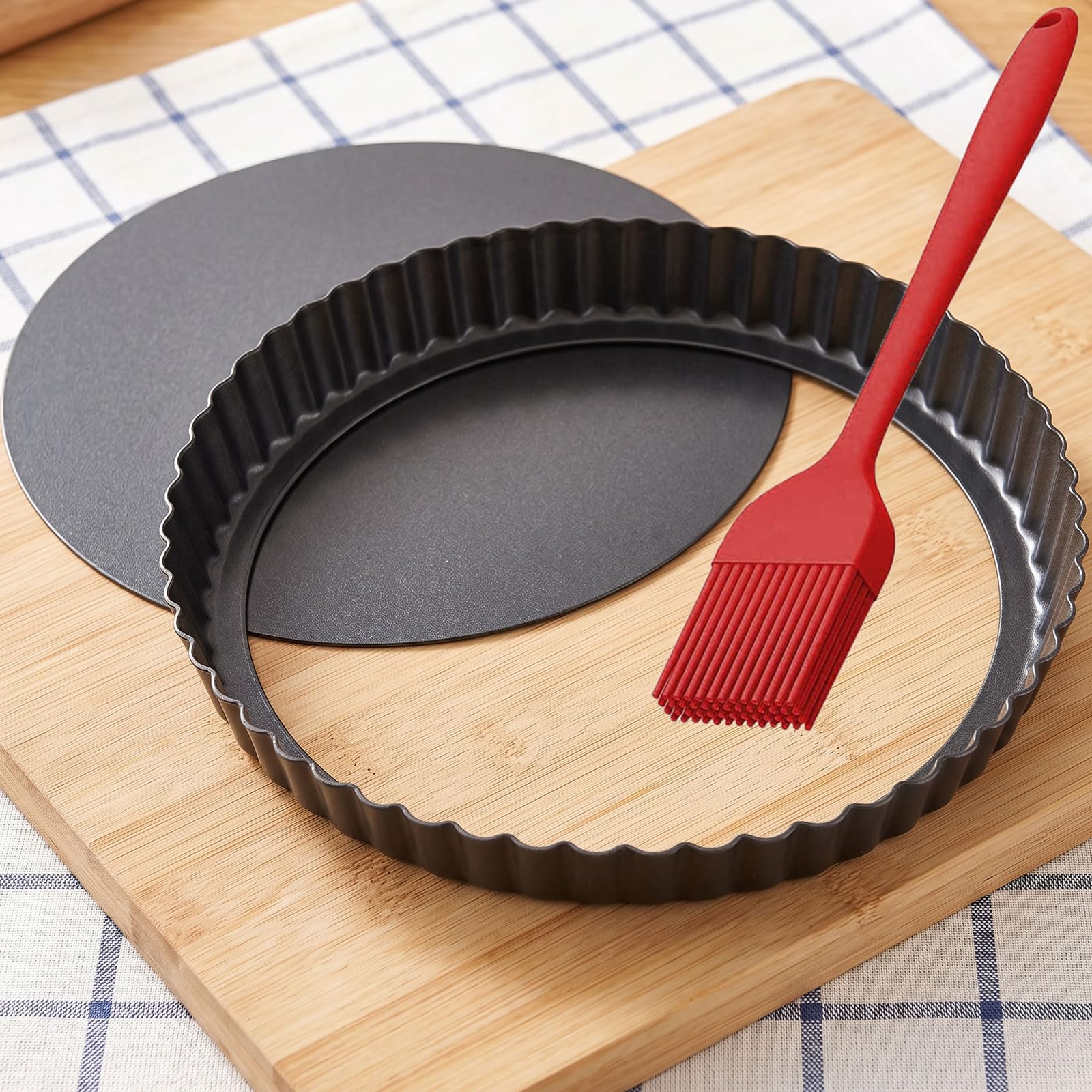 DATANYA 9 Inch Tart Pan - Non-Stick, Removable Bottom -10 DATANYA 9 Inch Tart Pan - Non-Stick, Removable Bottom -10