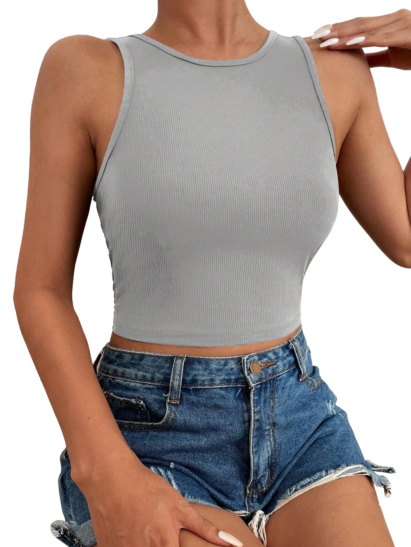 toochki Tops for Women | Spandex Tunic | Western Crop Grey Short | Tops for Jeans for Women-picture-22