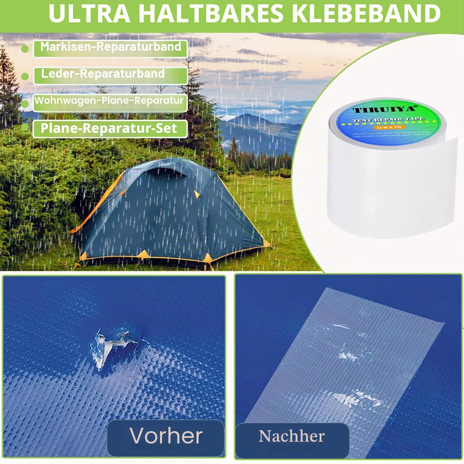 zelt netz reparieren Tiruiya Flicken TOP GEAR vietnam special sale07 Farbe:KHAKI