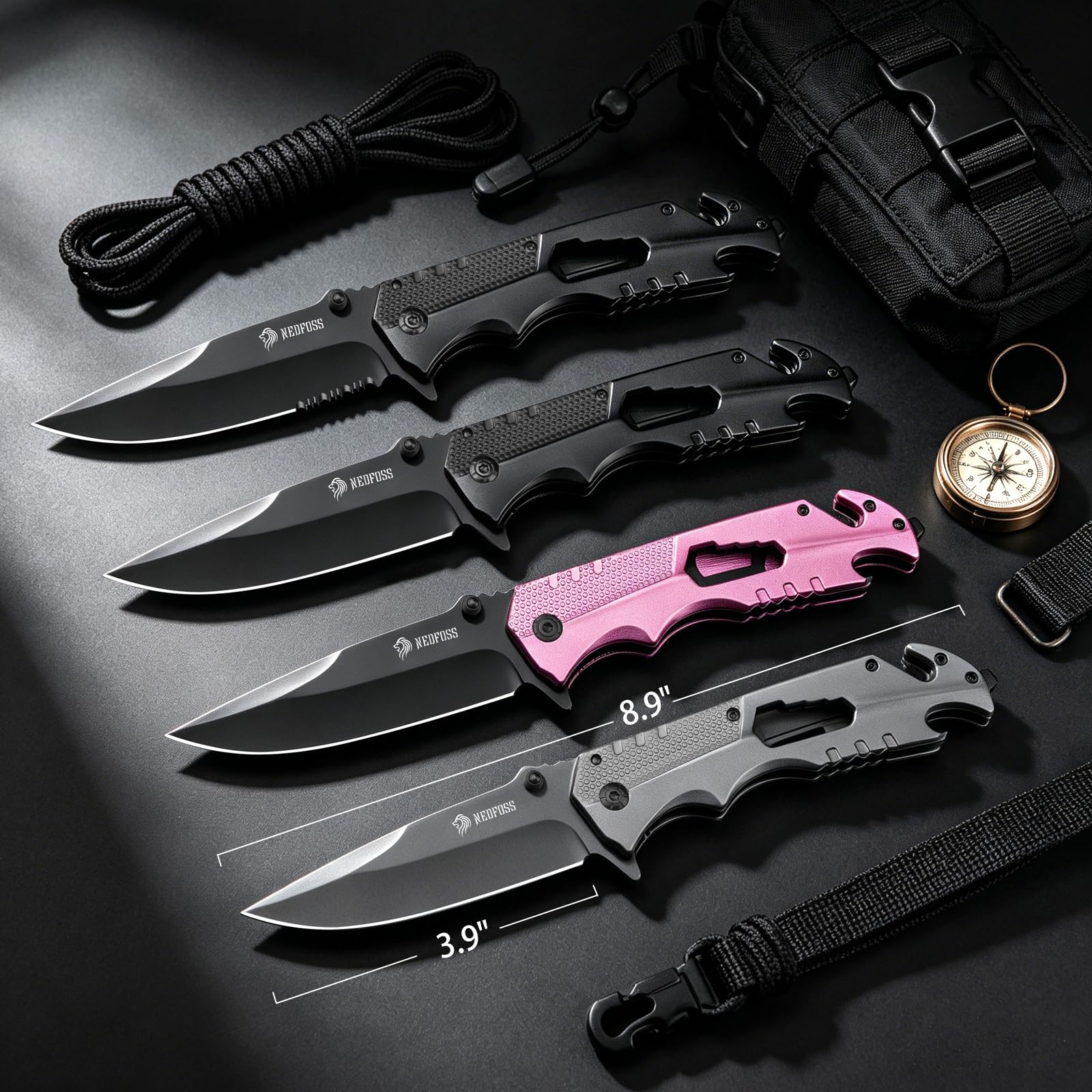 DRAKE F60LTD Mサイズ　4x4ネジ　プレート付き Hyenas Full Tang Fixed Blade Knife with Full Flat Blade and G10