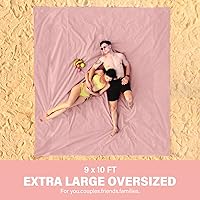 Vista 198 de Beach Blanket Oversized Extra Large 78" X 81",Waterproof Sandproof Beach Blanket 1-7 Adults Lightweight Durable for Travel Camping Hiking Picnic