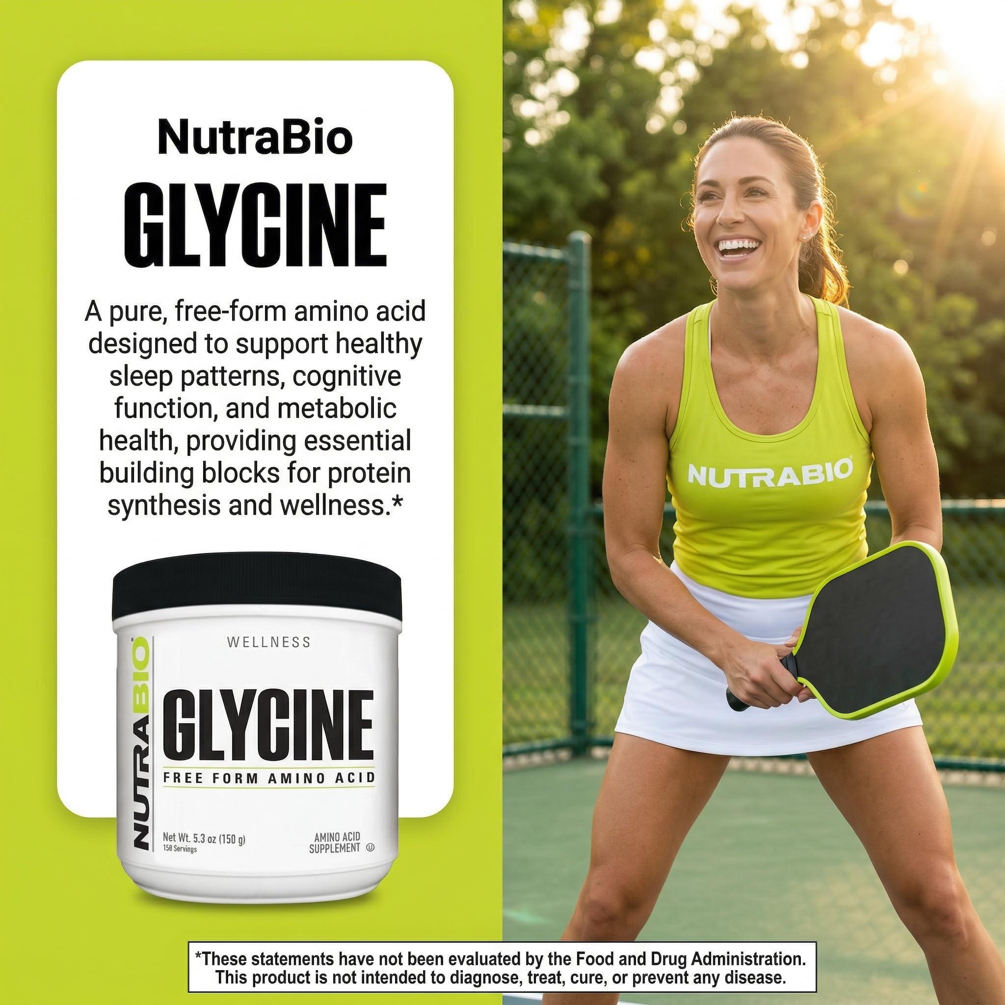 NutraBio Glycine Powder - Glycine Supplement- Free Form Amino Acid Supplement - 1000mg Serving - 150g, 150 Servings — Amazon image 5
