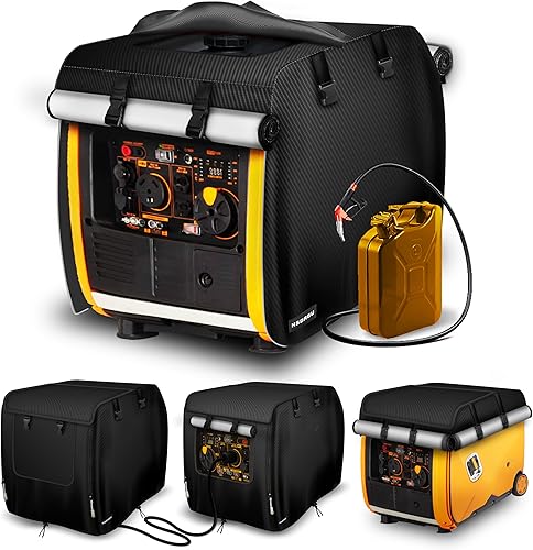 Cubierta del generador, cubierta del generador al aire libre con ventana de control visual, tela Oxford impermeable 600D+210D, tamaño de 24 pulgadas