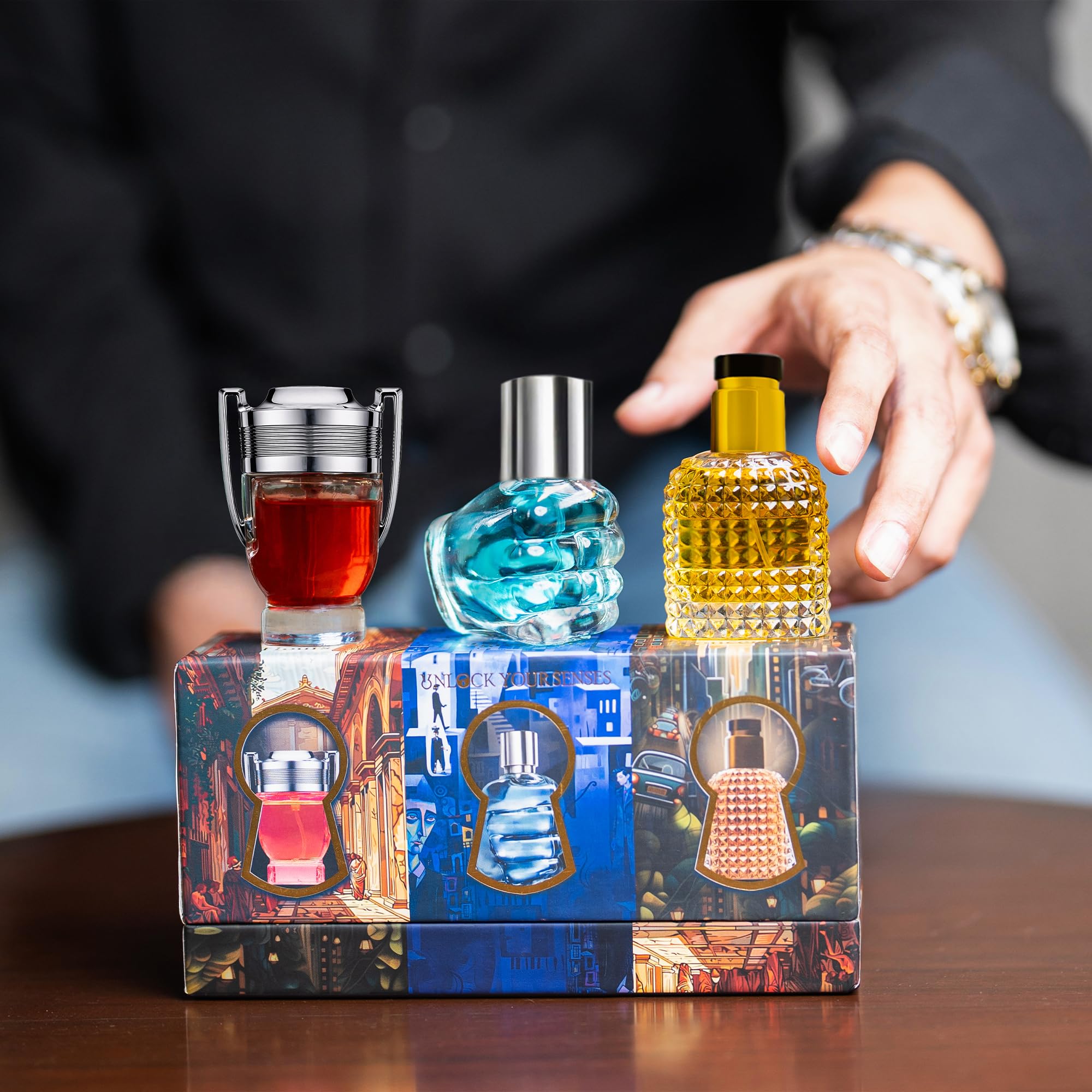 PERFUMERSCLUB | Premium Gift Set For Men & Women | Set Of 3 | Longlasting Parfum | Specially Currated | Unlock Series | Valentine's Gift Set | Van Gogh - 30ML Michelangelo - 20ML and DA Vinci - 25ML