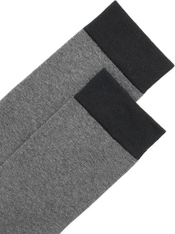 GLCMXMART Mens Grey Dress Socks Size 10-13, Cotton Crew Calf Sock