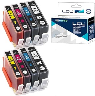 LCL Compatible Ink Cartridge 655 655XL (2Black 2Cyan 2Magenta 2Yellow) Replacement for HP Deskjet Ink Advantage 3525 4615 4625 5525 6520 6525