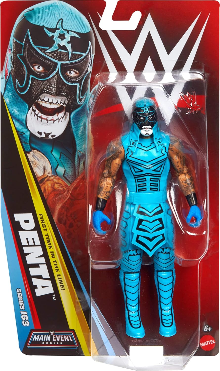 Mattel WWE Penta Action Figure, Main Event Series #163, 6-inch Collectible Superstar with 14 Articulation Points & Life-Like Look