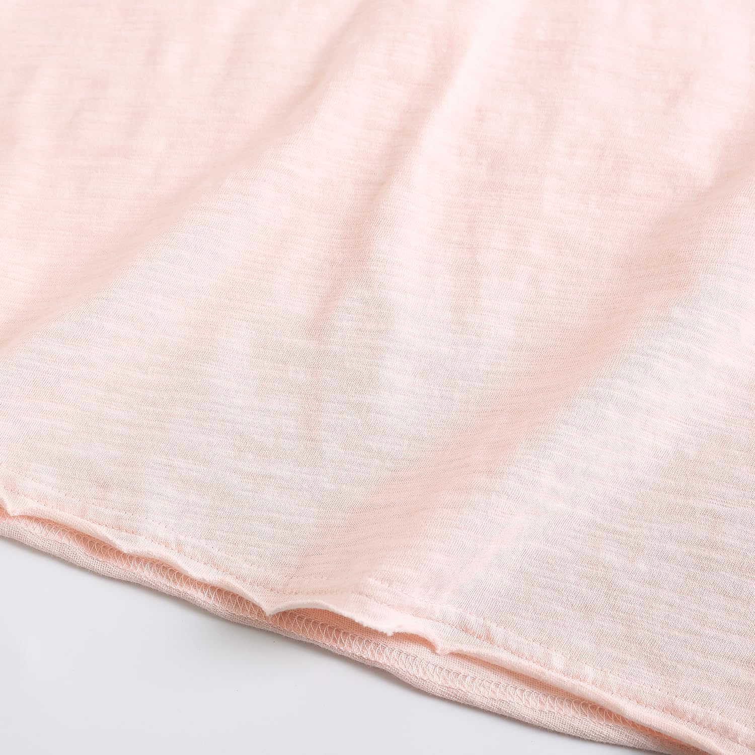 Inadays Womens Slub Cotton T Shirts Short Sleeve V-Neck Raw Hem Summer Tops Loose Fit Tee Basic Clothes Fashion Outfits - Image 7