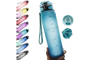 Live Infinitely 24 oz Water Bottle with Time Marker