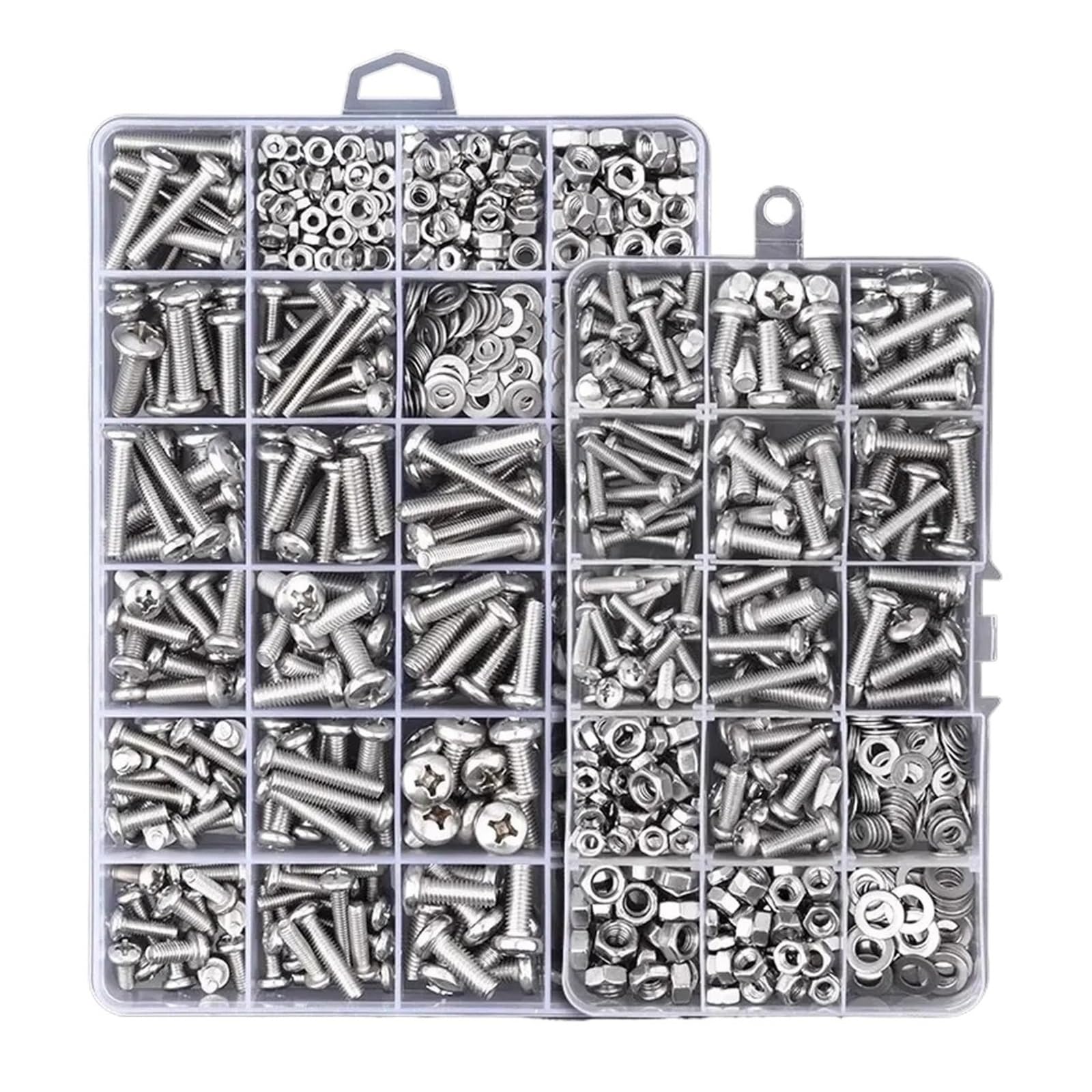 Schraubensatz Mit Muttern, Kappen, Schrauben, Unterlegscheiben, Selbstschneidendem Set M2, M3, M4, M5, M6 – Heimwerker-Werkzeugkasten-Kollektion(24 types-C-296Pcs)
