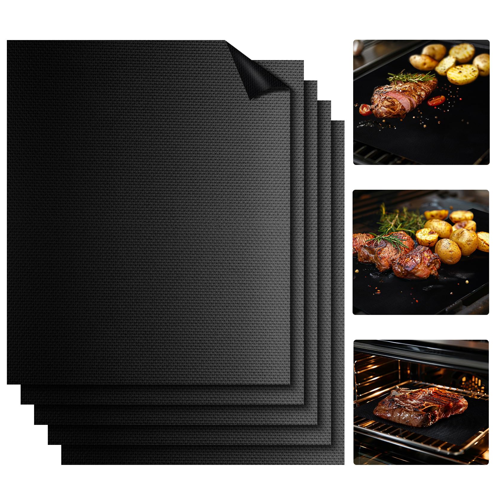 RAINFLOW Grill Mats - Nonstick BBQ Protection -1