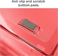 Vista 6 de Acrimet Facility - Organizador de archivos de escritorio de plástico de 2 niveles (color rojo transparente)