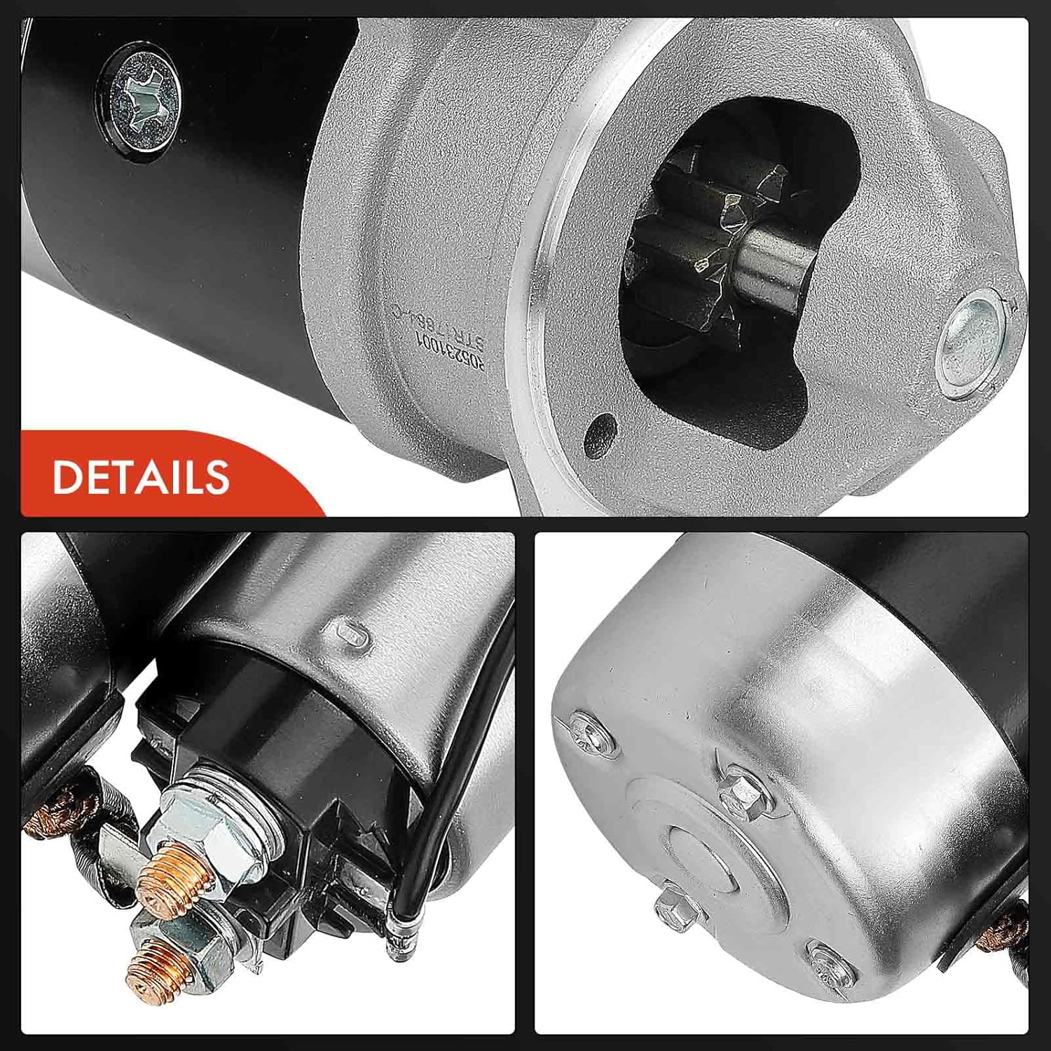 A-Premium Starter Motor Compatible with Nissan Frontier 1998-1999, Pickup 1996-1997, 2.4L, Manual Transmission, 12V 1.0KW 8-Teeth Clockwise, Replace# M003T70382ZC, M003T70382