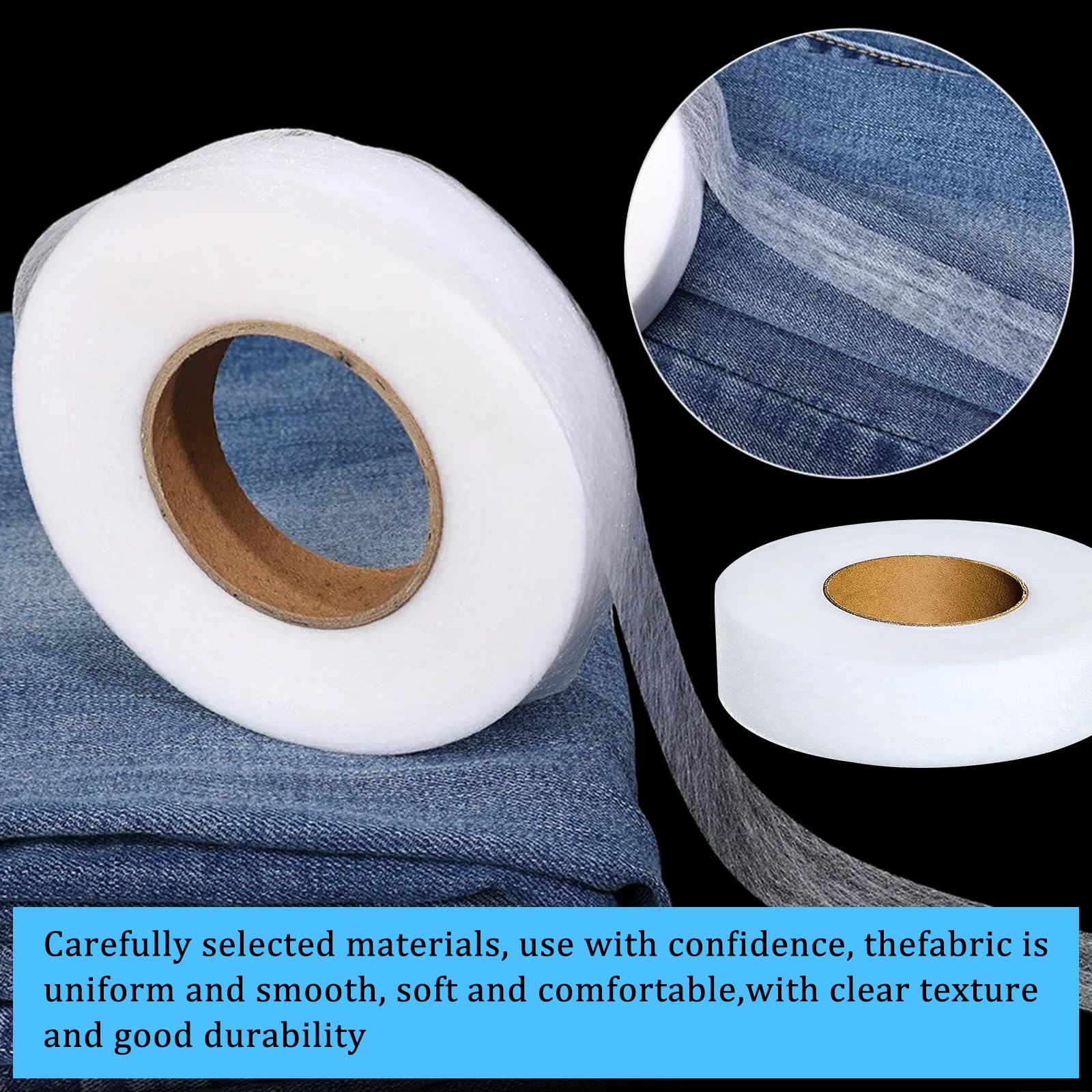 2 Rollen Saumband Zum Aufbügeln – Ohne Nähen Für Hosen, Vorhänge & Kleider (65m Pro Rolle)