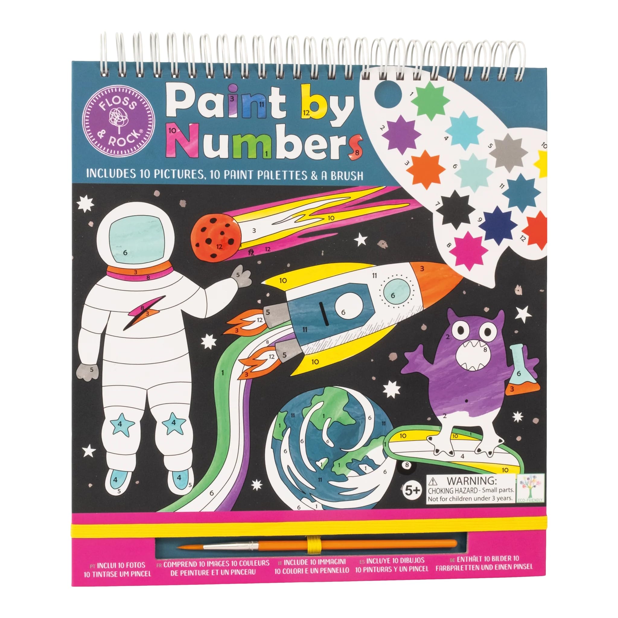 Floss and Ross Space Theme Paint by Numbers Arts & Crafts for Kids Eco-Friendly