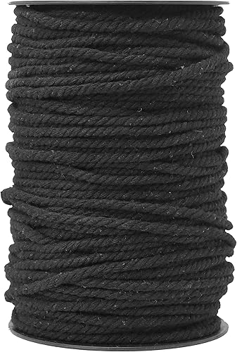 Miniatura 7 de Mandala Crafts Cuerda de macramé natural de 0.157 in, 3 hebras, cuerda de algodón torcido, suministros de macramé - Cuerda de macramé de algodón de