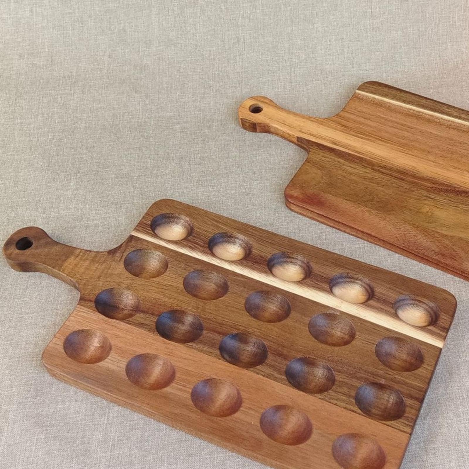 Organizador de bandeja de huevos de madera para encimera de cocina, armario de refrigerador