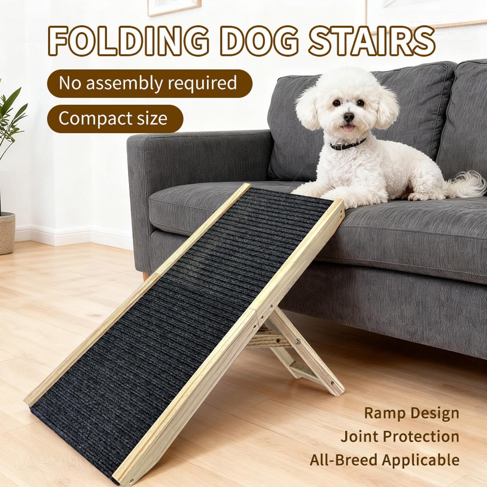 Rampa para Perros Madera 4 Niveles de Altura Antideslizante