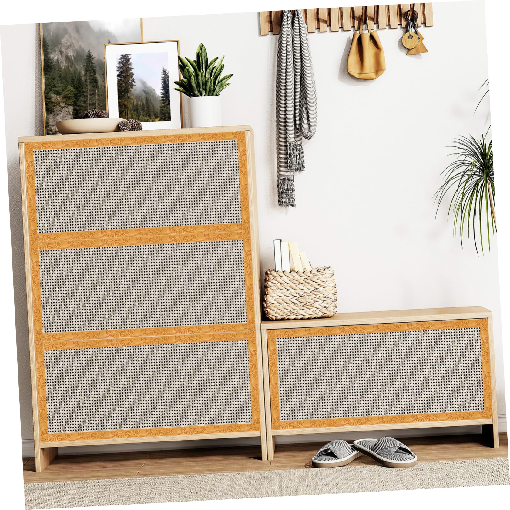 Moldura de Pared Autoadhesiva Flexible de Pvc, 1 Rollo Dorado