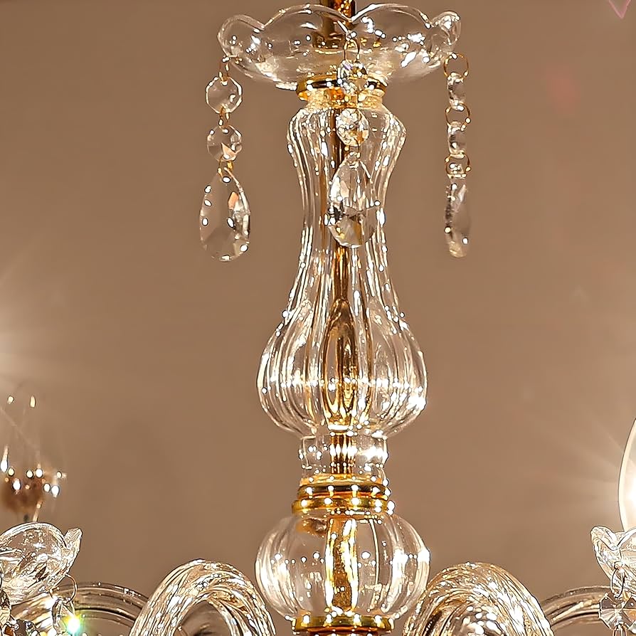 Amazon.co.jp : 6ヘッド - 豪華なゴールドクリアキャンドルフェイク