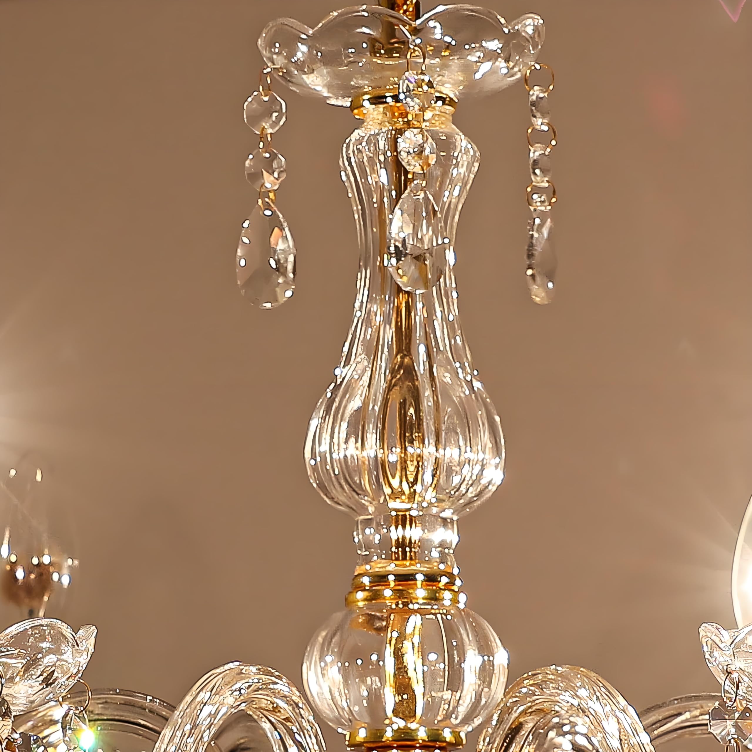 Amazon.co.jp : 6ヘッド - 豪華なゴールドクリアキャンドル