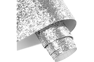 Decotalk Silver Sparkling Glitter Wallpaper for Walls