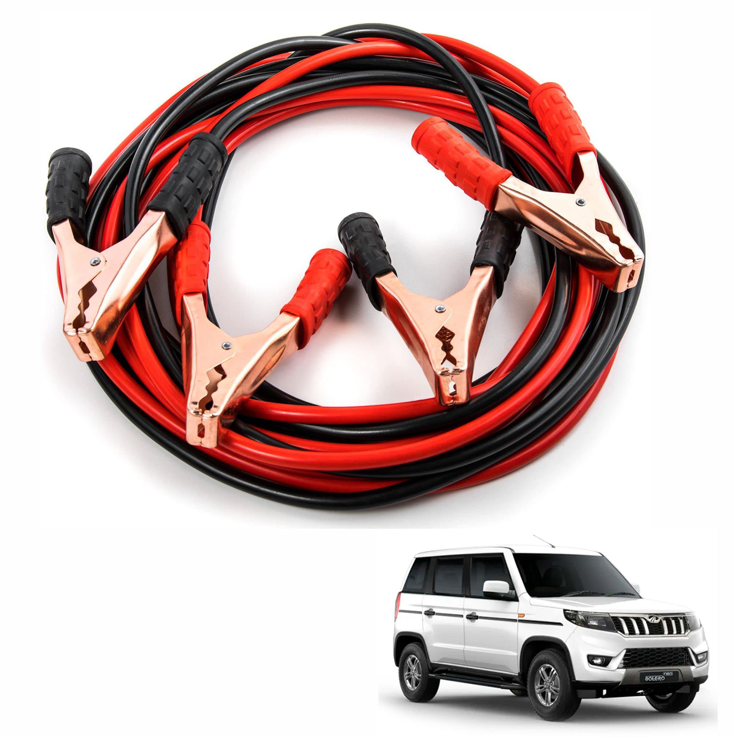 Miwings Car Heavy Duty Booster Cables || Clamp to Start Dead Battery || Off Road Emergency Auto Car Jumper Cables for Mahindra Bolero Neo (500 AMP, 6.5 Feet Each)-image-49