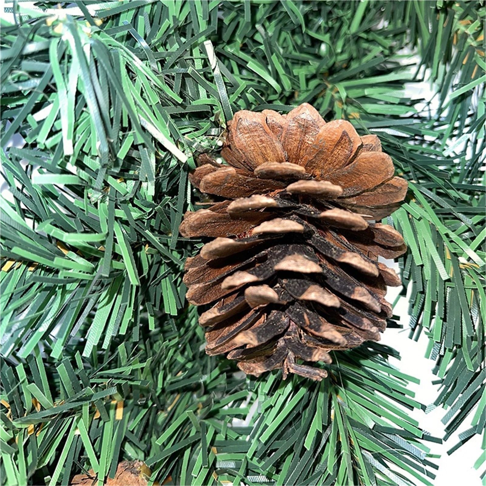 Weihnachts Lametta Weihnachtliche Tannengirlande for Kaminsims Und Geländer, Innen- Außendekoration Girlande(1.8m)