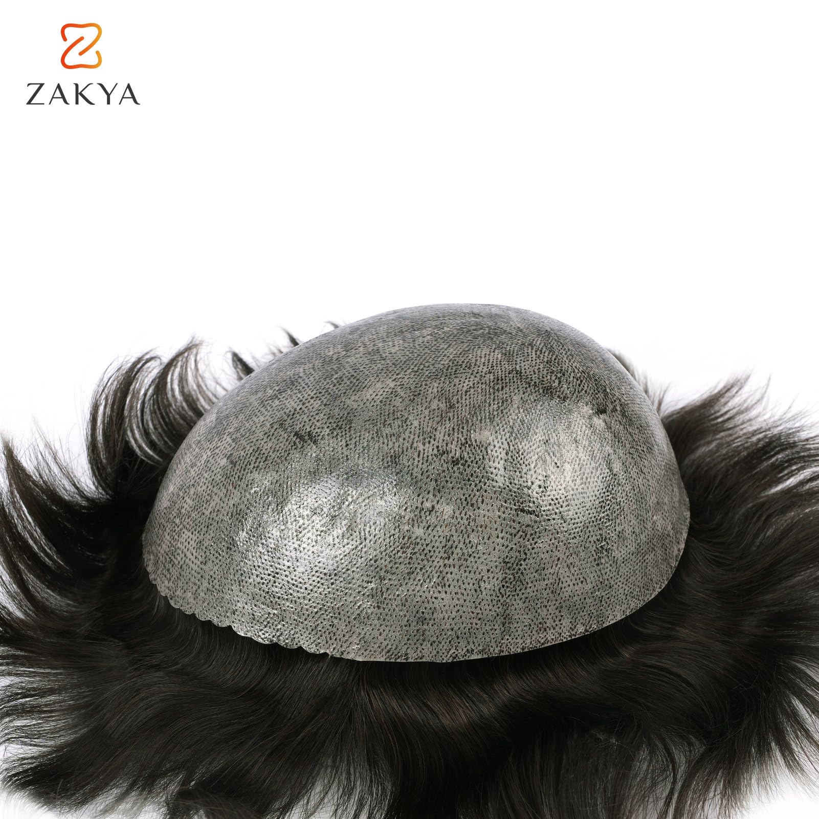 Zakya Capelli umani Toupet da uomo, 100% capelli veri, per uomo, sistema di ricambio per capelli, dimensioni base 20 x 25 cm