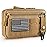 FRTKK Tactical Molle Admin Pouch Utility Laser Cut EDC Tool Pouch Bag Horizontal Modular Pouches Include US Flag Patch and Keychain (Tan)
