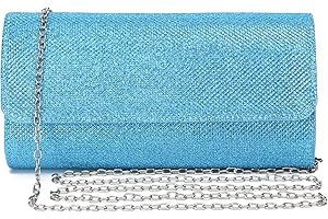 Turquoise Glitter Clutch Purse for Women