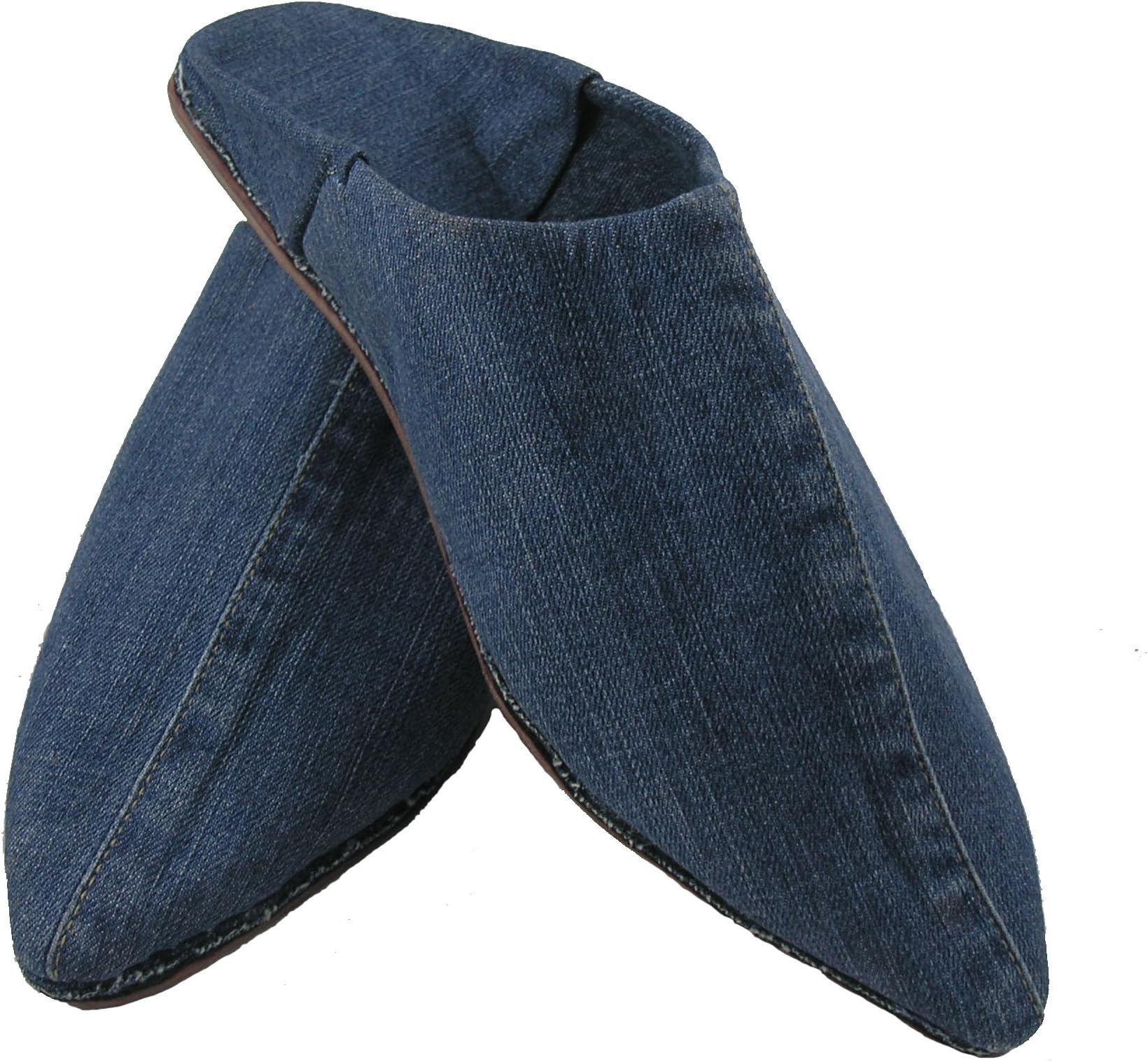 Moroccan Babouche Jeans. House Shoes FES Hang. Tradition in Modern Fabric. Suitable for The Road.